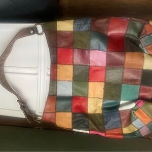 Lucky Brand Multicolor Patchwork Hobo Bag